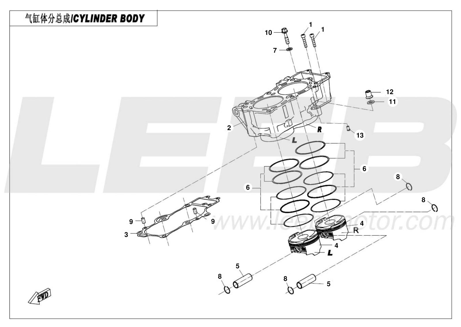 25-CF700-9AH-E02-4 CYLINDER BODY 25-CF700-9AH-E02-4 CYLINDER BODY
