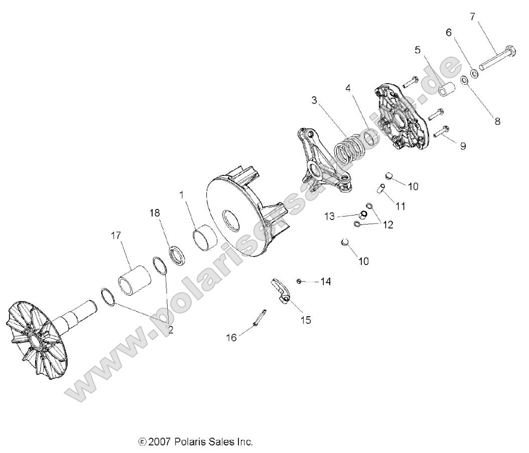 Drive Train, Primary Clutch Drive Train, Primary Clutch