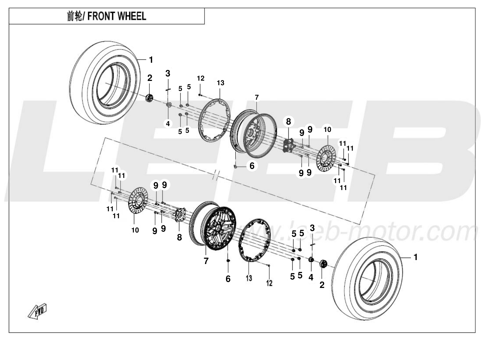F07-B FRONT WHEEL(WITH LOCK RING) F07-B FRONT WHEEL(WITH LOCK RING)