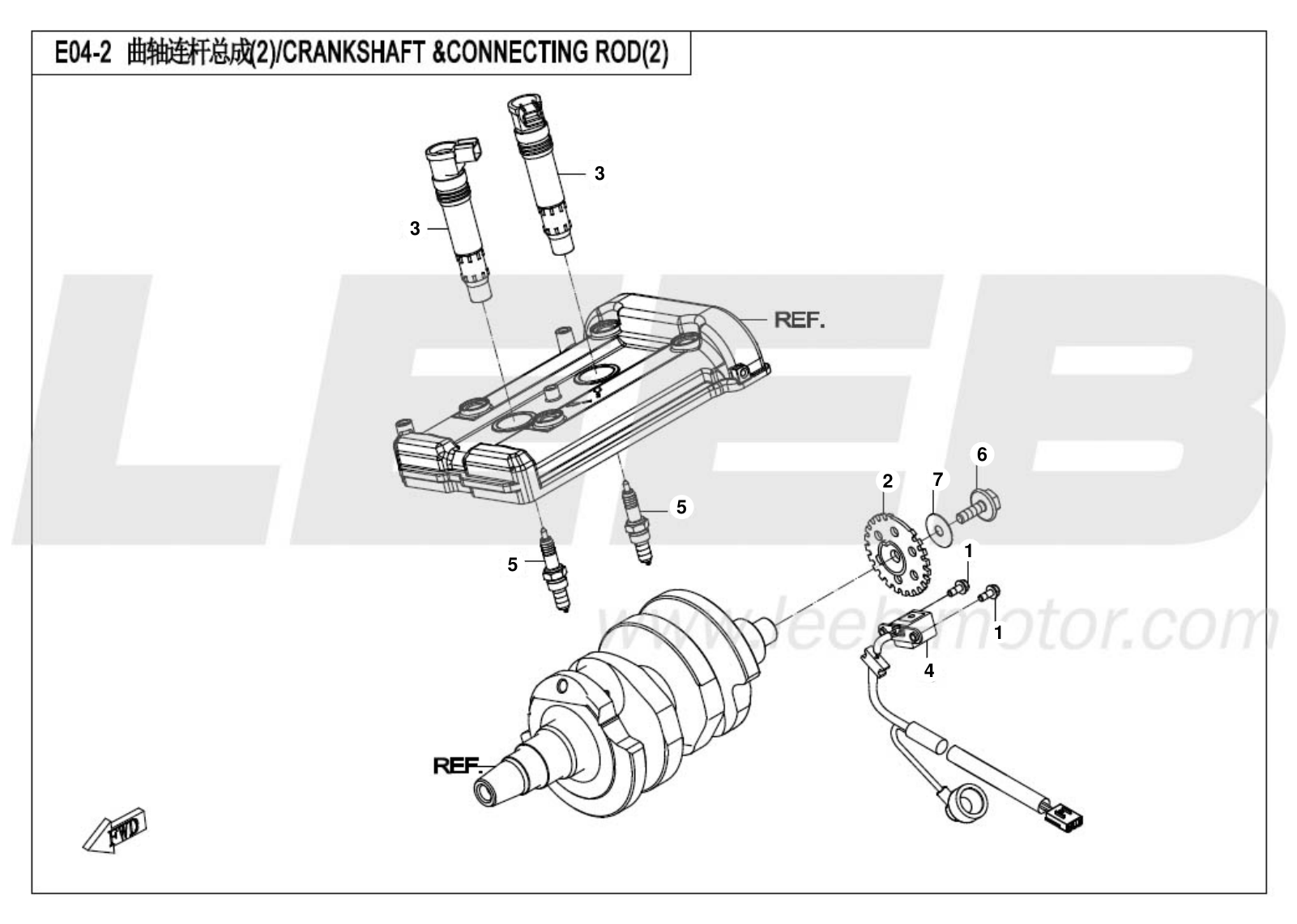 25-CF700-9AH-E04-2 CRANKSHAFT & CONNECTING ROD(2)