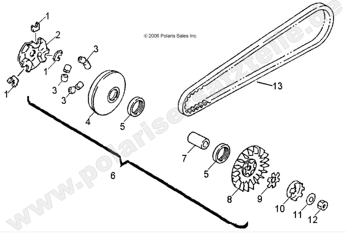 DRIVE TRAIN, PRIMARY CLUTCH DRIVE TRAIN, PRIMARY CLUTCH