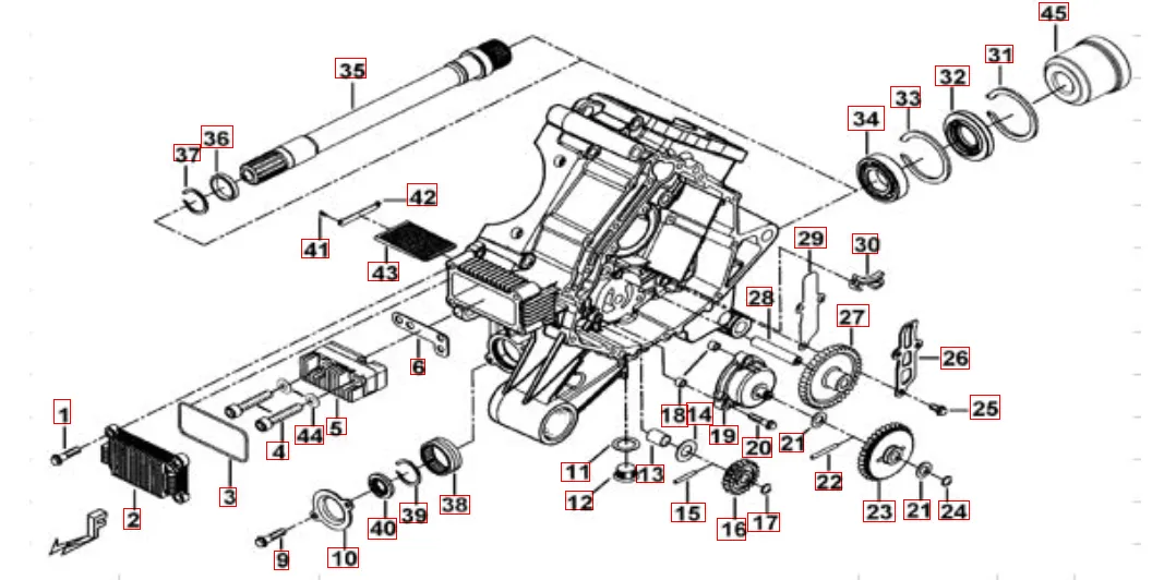 Motorgehäuse links Motorgehäuse links