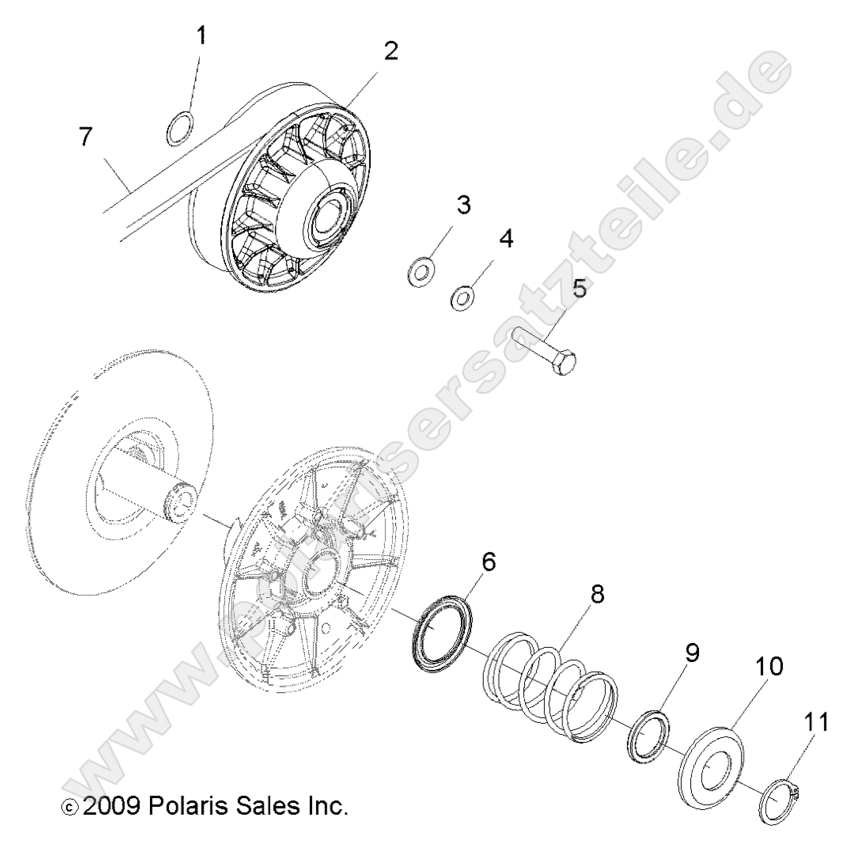 Drive Train, Secondary Clutch Drive Train, Secondary Clutch