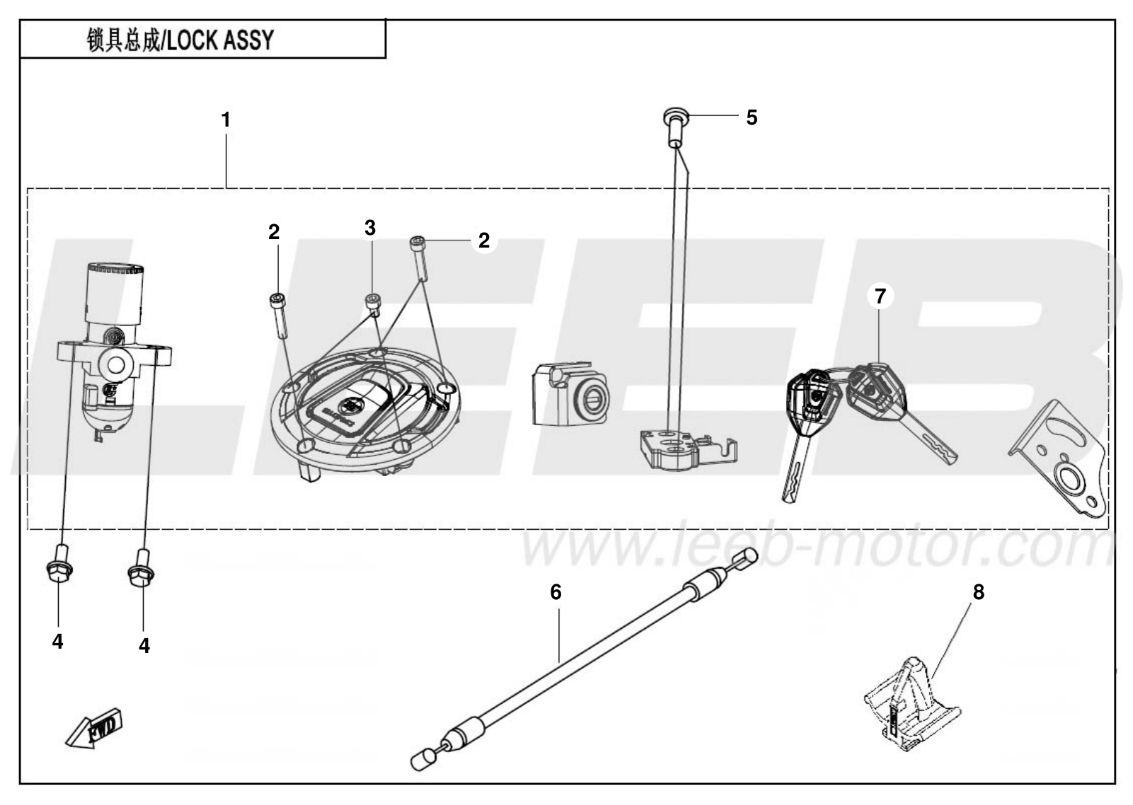 F01-A LOCK KIT F01-A LOCK KIT