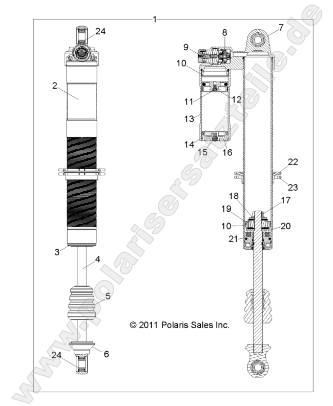 SUSPENSION, FRONT SHOCK SUSPENSION, FRONT SHOCK