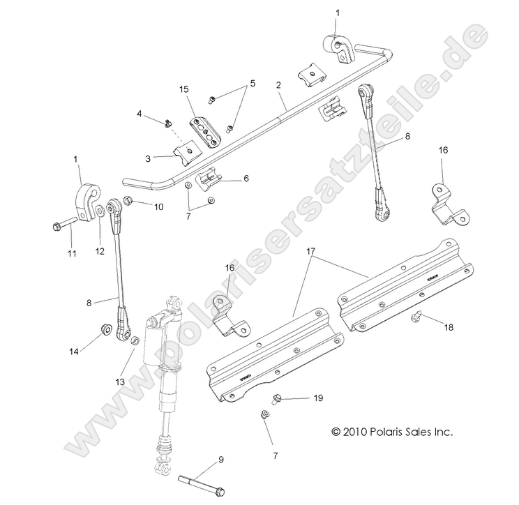 SUSPENSION, STABILIZER BAR, FRONT SUSPENSION, STABILIZER BAR, FRONT