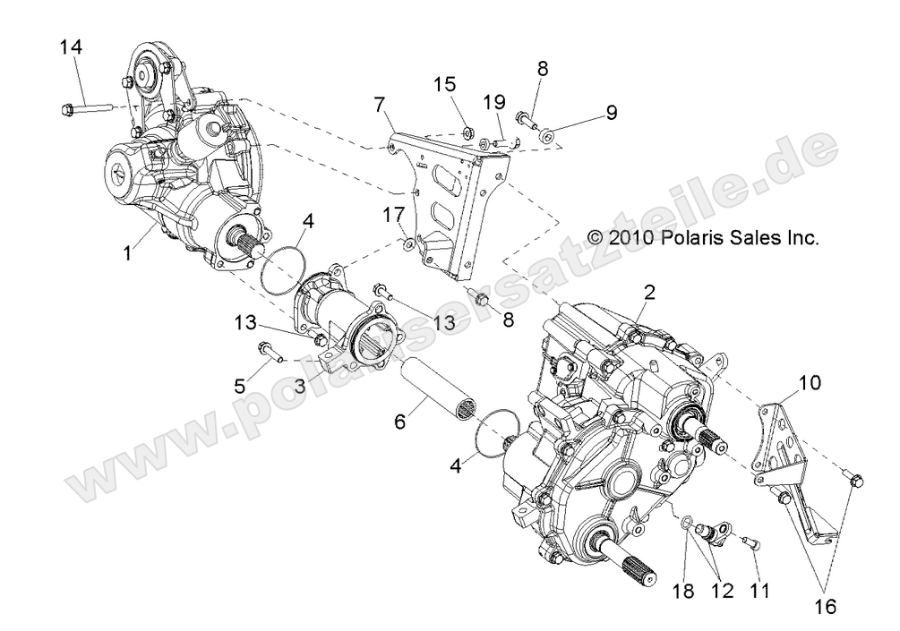 DRIVE TRAIN, GEARCASE, DIFFERENTIAL MOUNTING DRIVE TRAIN, GEARCASE, DIFFERENTIAL MOUNTING