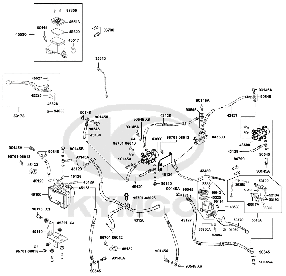 Hauptbremszylinder vo., Bremsschläuche & ABS Steuergerät Hauptbremszylinder vo., Bremsschläuche & ABS Steuergerät
