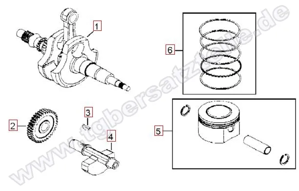 Kurbelwelle-Kolben Kurbelwelle-Kolben