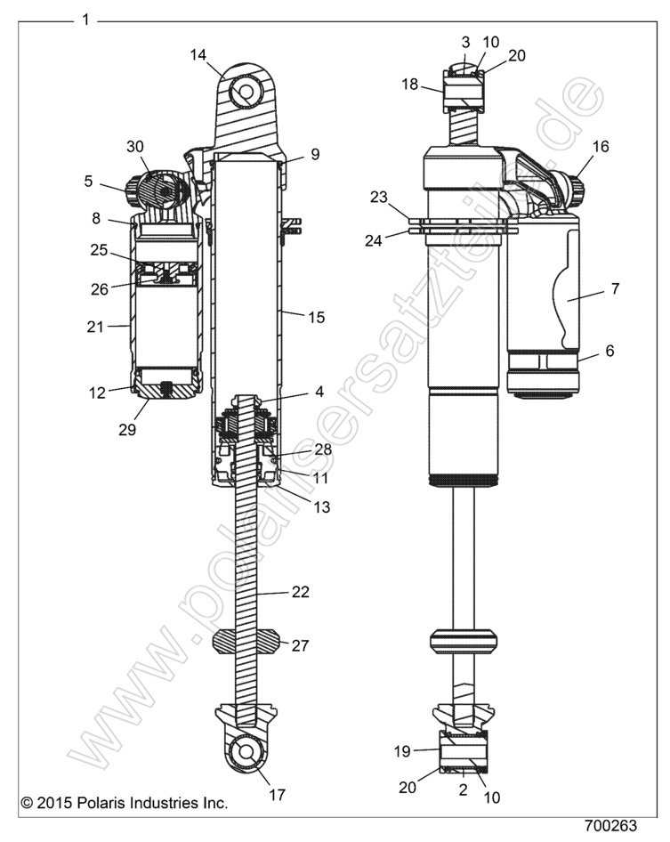 SUSPENSION, REAR SHOCK INTERNALS SUSPENSION, REAR SHOCK INTERNALS