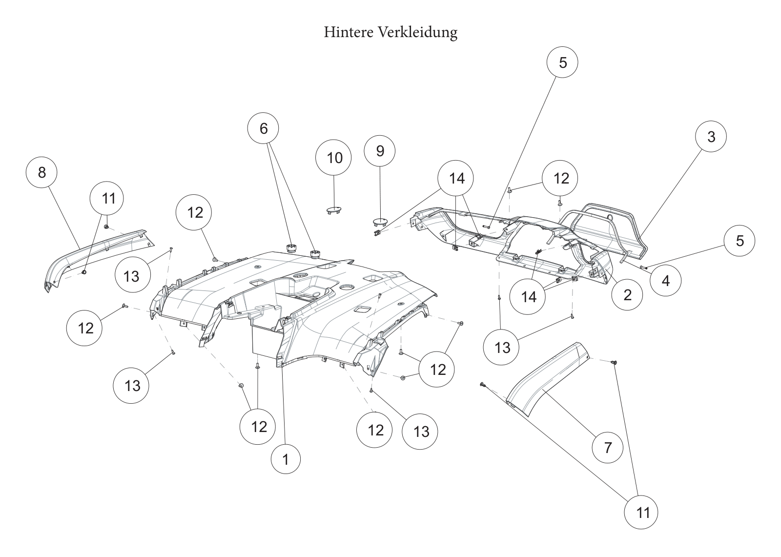 Hintere Verkleidung