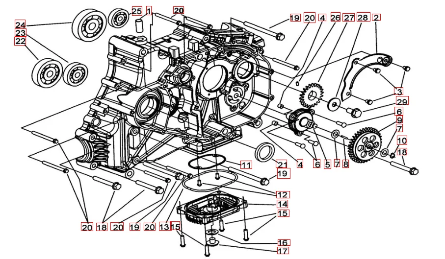 Motorgehäuse rechts