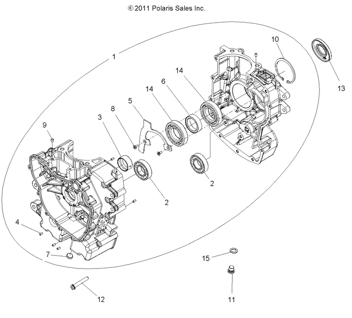ENGINE, CRANKCASE ENGINE, CRANKCASE