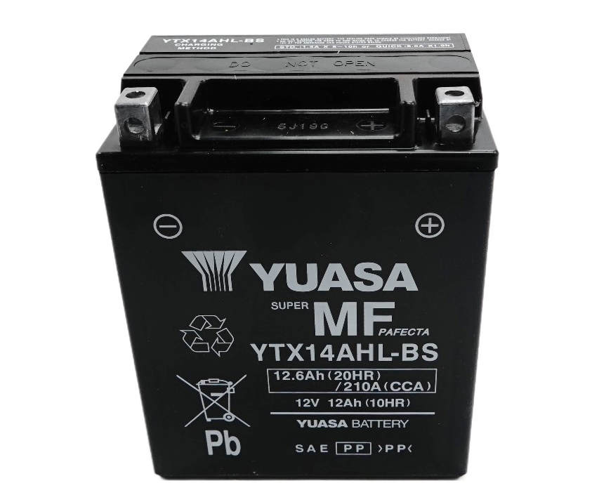 Yuasa YTX14AHL-BS AGM Batterie 12V 12AH CP - Einbaufertig (YB14L-A2 12N14-3A)