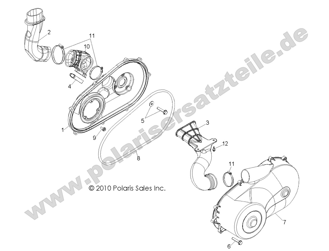 DRIVE TRAIN, CLUTCH COVER and DUCTING DRIVE TRAIN, CLUTCH COVER and DUCTING