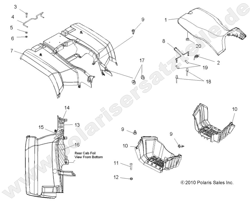 BODY, REAR CAB, SEAT and FOOTWELLS BODY, REAR CAB, SEAT and FOOTWELLS