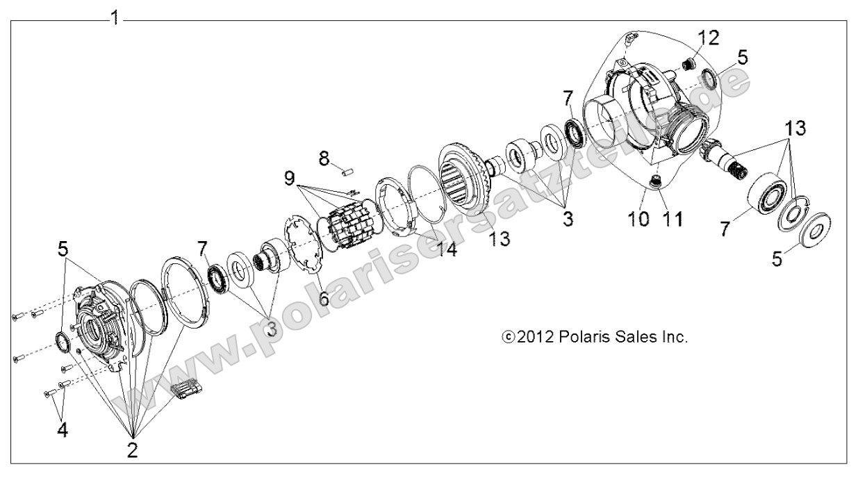 Drive Train, Front Gearcase Internals Drive Train, Front Gearcase Internals