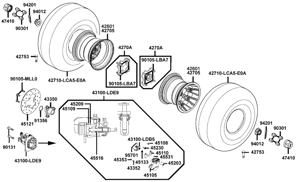 Räder hinten mit Bremse Räder hinten mit Bremse