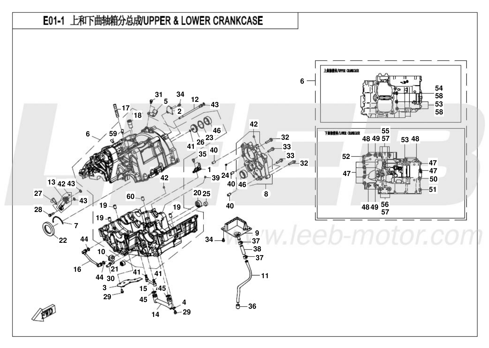 25-CF700-9AH-E01-1 UPPER & LOWER CRANKCASE 25-CF700-9AH-E01-1 UPPER & LOWER CRANKCASE
