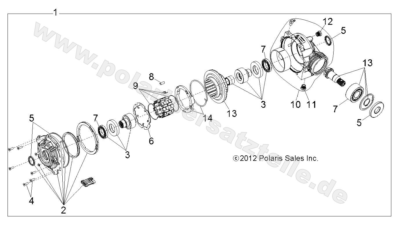 DRIVE TRAIN, FRONT GEARCASE INTERNALS DRIVE TRAIN, FRONT GEARCASE INTERNALS