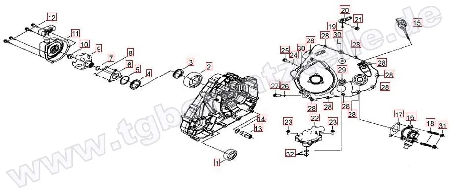 Wasserpumpe-Handstartereingriffsrad-Tachoantrieb Wasserpumpe-Handstartereingriffsrad-Tachoantrieb