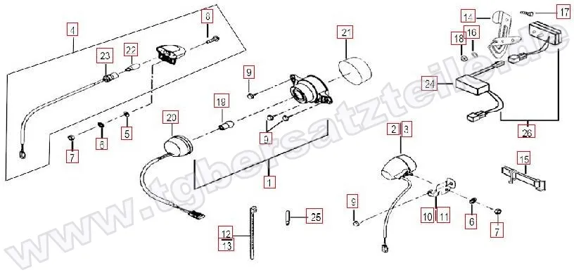 Rücklicht-Blinker hinten Rücklicht-Blinker hinten