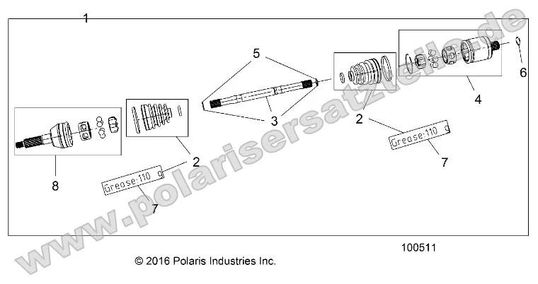Drive Train, Rear Half Shaft