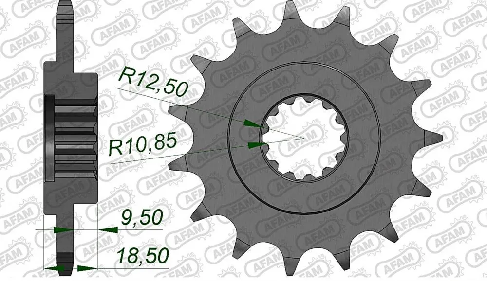 Afam_Ritzel_Vorne_24603 AFAM Kettensatz Stahl 520 XSR-G 15x43 - Kawasaki Z 750 S 2005-07