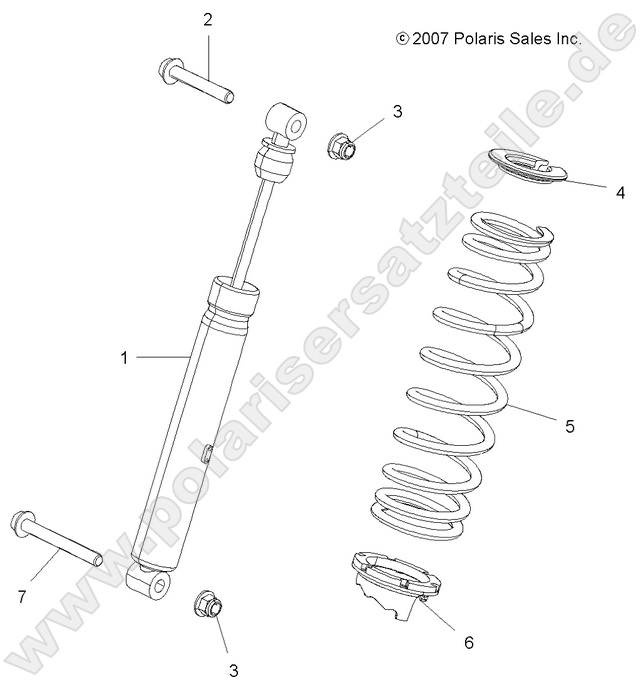 SUSPENSION, SHOCK, REAR SUSPENSION, SHOCK, REAR