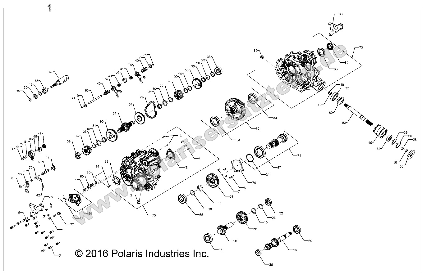 Drive Train, Main Gearcase Internals Drive Train, Main Gearcase Internals