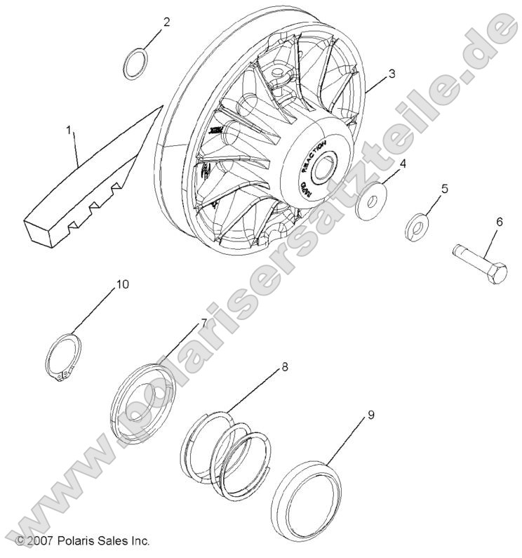 Drive Train, Secondary Clutch