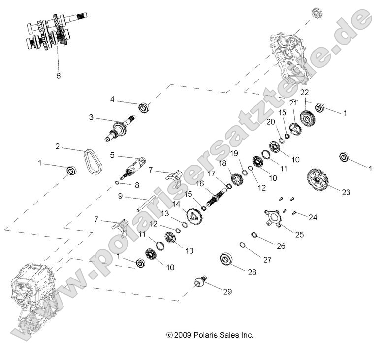 Gearcase, Internal