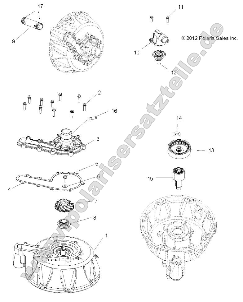Engine, Cooling System and Water Pump