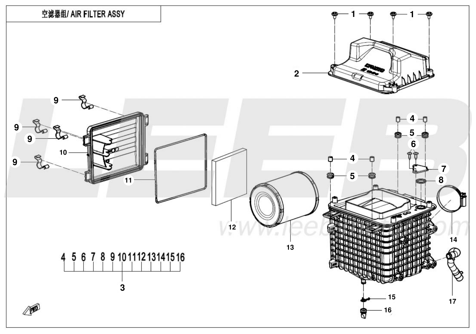 F41 AIR FILTER ASSY F41 AIR FILTER ASSY