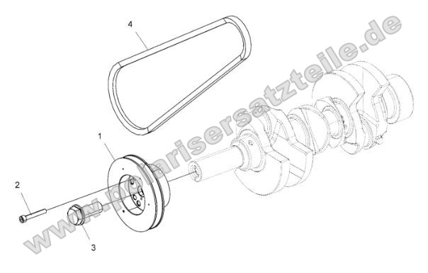 Engine, Drive Pulley and Drive Belt Engine, Drive Pulley and Drive Belt